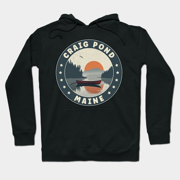 Craig Pond Maine Sunset Hoodie by turtlestart